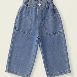 LULU & SKY Girls Wide Leg High-Rise Low Distress Jeans-image-81