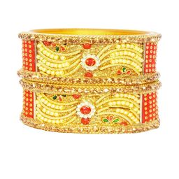 HouseOfCommon Red Plastic Zircon Bangles-image-82
