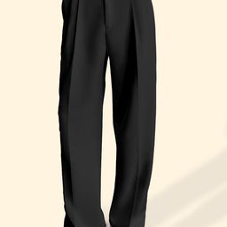 TRIBE Men Solid Relaxed Loose Fit Pleated Trousers-image-23