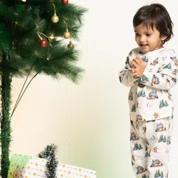 Orange Sugar Unisex Kids Printed T-shirt with Pyjamas-image-41