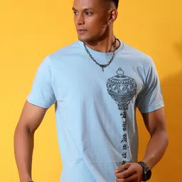 BOMBAE TEES Abstract Printed Round-Neck T-shirt-image-63