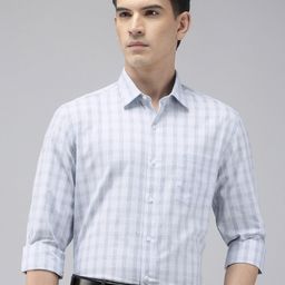 Arrow Manhattan Slim Fit Checked Pure Cotton Formal Shirt-picture-39