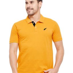 John Peters Solid Applique Short Sleeves Polo Collar Regular Fit T-shirt-image-99