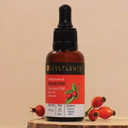 Soulflower Pure & Natural Rosehip Carrier Oil For Moisturizing & Hydration- 30 ml-54
