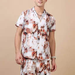 Bushirt Men Abstract Printed Night Suit-picture-6