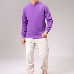 The Indian Garage Co Men Purple Round Neck Long Sleeves Pullover Sweatshirt-image-58