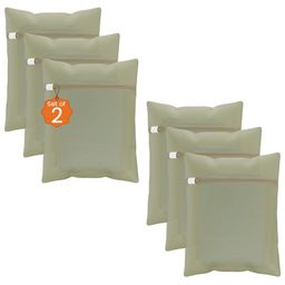 Kuber Industries 6-Pcs Grey Reusable Rectangular Durable Laundry Bags With Zipper-18