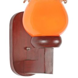 Somil Premium Designer Glass Wall / Night Lamp Elegant & Stylish Dcor Accent for Modern Interiors, color- Orange, Size:- 18 X 26 X 23.5 CM-picture-40
