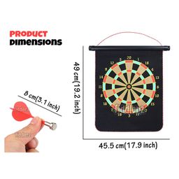 Fiddlerz Double Sided Foldable Magnet Dart Board - Black image 3