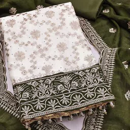 KALINI Women Silk Blend Embroidered Dress Material-picture-19