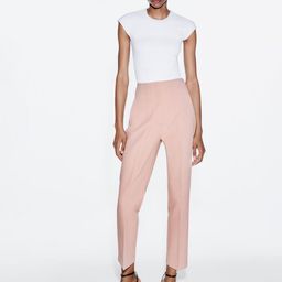 HIGH BUY Women Pencil Skinny Fit High-Rise Pleated Trousers-image-75