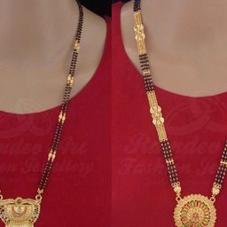 Ramdev Art Fashion Jwellery Brass Gold Plated Mangalsutra-image-101