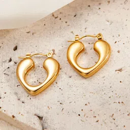 DressBerry Heart Shaped Hoop Earrings-13