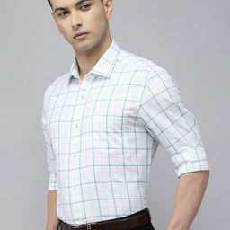 Arrow Manhattan Slim Fit Checked Pure Cotton Formal Shirt-picture-37