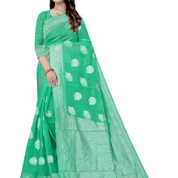 Moda Rapido Woven Design Pure Cotton Banarasi Saree-picture-19
