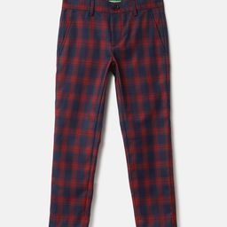 United Colors of Benetton Boys Checked Urban Slim Slim Fit Trousers-image-44