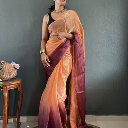 FLOURIOUS Ombre Printed Saree-image-74