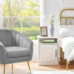 Oakcraft Grey & Yellow Metal Dining Chair-picture-19