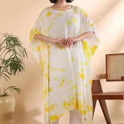 Maaesa Abstract Dyed Flared Sleeves Kaftan Kurta-picture-21