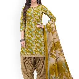 SALWAR STUDIO Floral Printed Pure Cotton Unstitched Dress Material-image-89