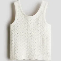 H&M Pointelle-Knit Vest Top-image-85