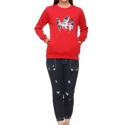 WOOL 4U Women Pankh Printed Pullover Sweatshirt-image-32