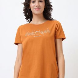 SPYKAR Women Graphic Printed Round Neck Cotton T-shirt-image-49