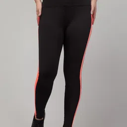 Apraa & Parma Women Colourblocked Slim-Fit High-Rise Dri-Fit Ankle-Length Gym Tights-picture-6