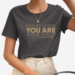 BOMBAE TEES Women Typography Printed Extended Sleeves Bio Finish Pockets T-shirt-image-98