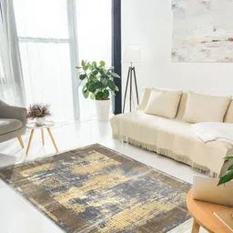 MODEFE Grey Abstract Anti-Skid Nylon Carpet-image-96