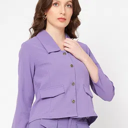 Madame Spread Collar Crop Open Front Coat image 4