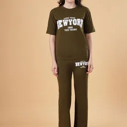 NEYSA Women Printed Pure Cotton T-Shirt & Trouser Night Suit Set-picture-11