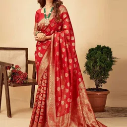 Melok Woven Design Zari Art Silk Banarasi Saree-image-41
