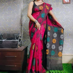 TITHI SAREES Floral Printed Sambalpuri Saree-32