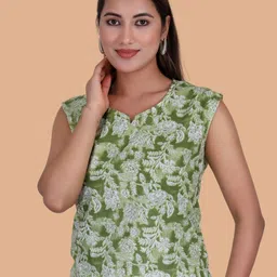 Moda Rapido Print Cotton Top-image-51