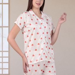 Untamed Clothing Women Printed Satin Night suit-image-96