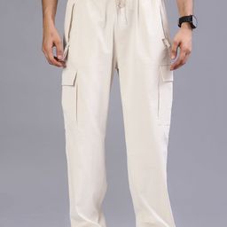 V-Mart Men Solid Twill Cargo Trousers-picture-23