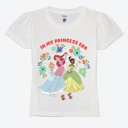 YK Disney Girls Graphic Printed Round Neck Pure Cotton T-shirt-picture-34
