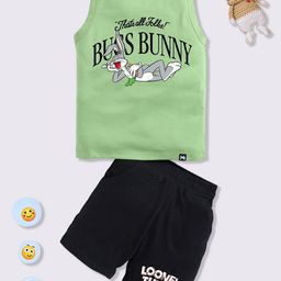 YK X Minute Mirth Boys Looney Tunes Printed Top with Shorts-image-89