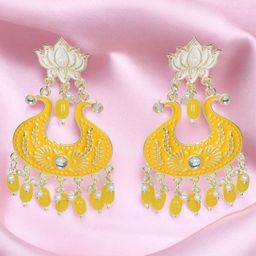 Nilu's Collection Brass Plated Contemporary Jhumkas-image-35