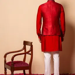 Ayush Jain Printed Woven Nehru Jacket image 3