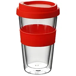Baskety Red Solid Glass Glossy Mugs Set of Cups and Mugs-54