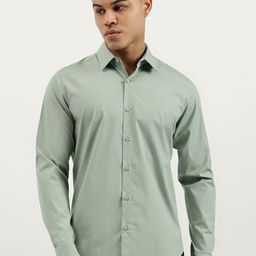 United Colors of Benetton Men Slim Fit Solid Spread Collar Casual Shirt-picture-44