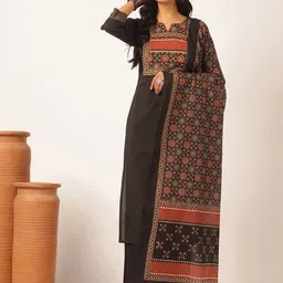 KALINI Women Floral Printed Regular Pure Cotton Kurta Sets-4