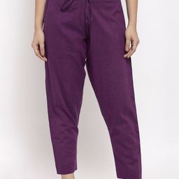 CORSICA Women Solid Tailored Trousers-image-50