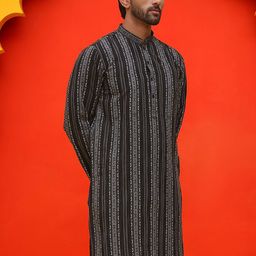 Jompers Men Geometric Kurta-image-88