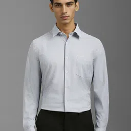 Louis Philippe Men Slim Fit Textured Semi-Formal Shirt-picture-49