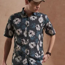 TRYBUY.IN Men Premium Fit Floral Printed Spread Collar Casual Shirt-picture-24
