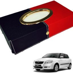 Chrom-Black-Red Tisue Box Leatherete-359 Vehicle Tissue Dispenser-image-73
