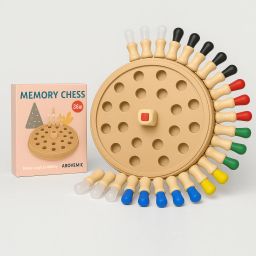 Fun Indoor Memory Game for Kids | Plastic Brain Puzzle with Pegs Board Game Accessories-image-9